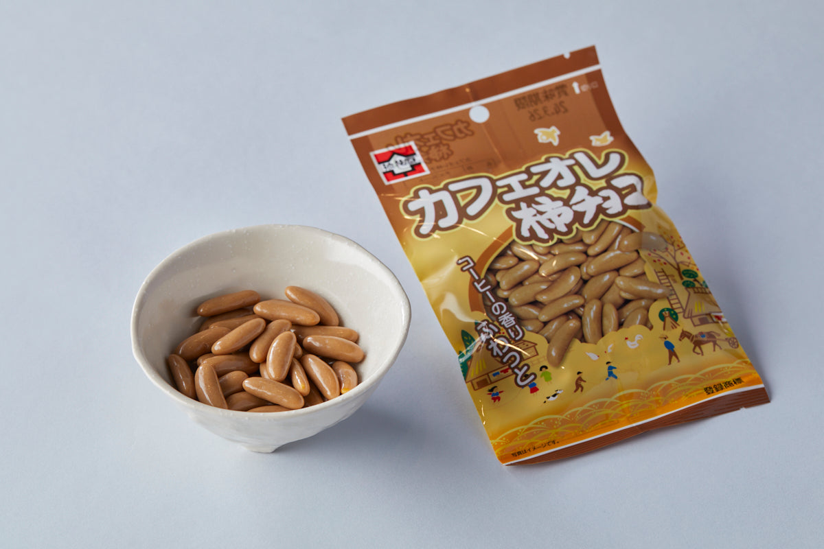 浪花屋  柿チョコ   カフェラテ