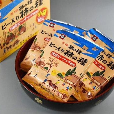 お得なケース買い！浪花屋　化粧箱　ピー入り柿の種８個
