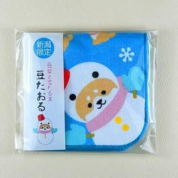 新潟限定　豆たおる　マメしばと雪だるま