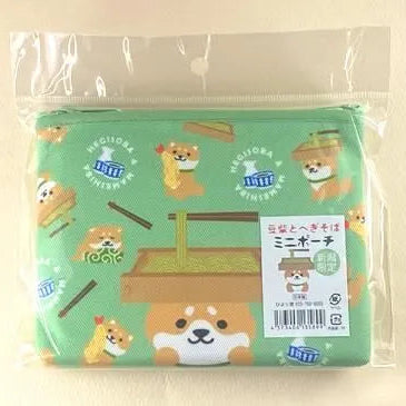 新潟限定　ミニポーチ　マメしばとへぎそば