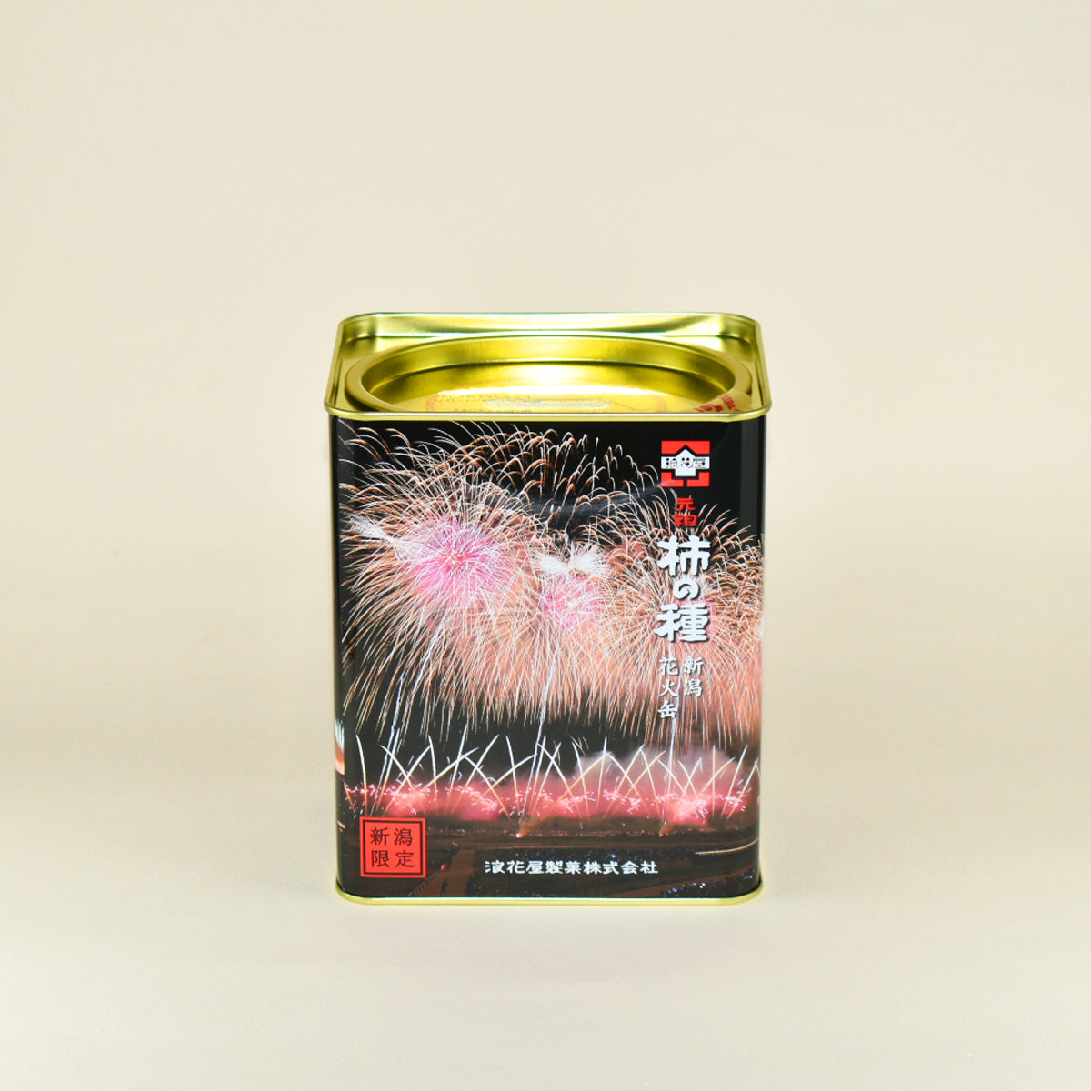 期間限定！浪花屋柿の種　花火缶