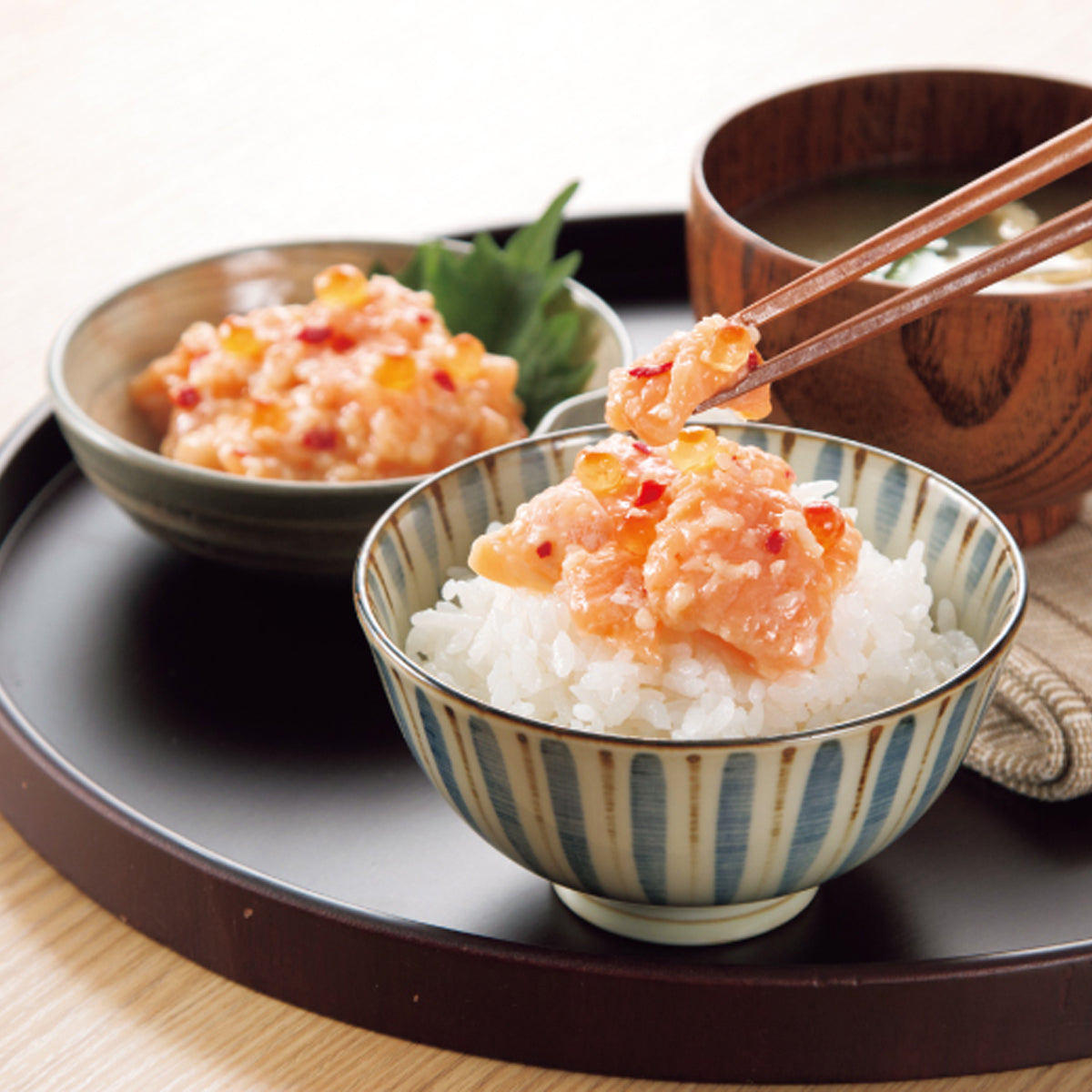サーモン塩辛・生かんずり入り３本セット